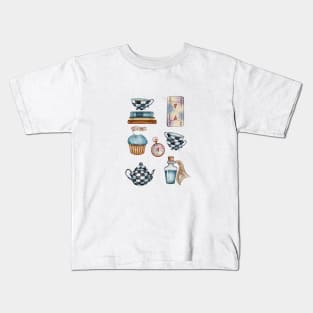 Alice in Wonderland Tea Party Kids T-Shirt